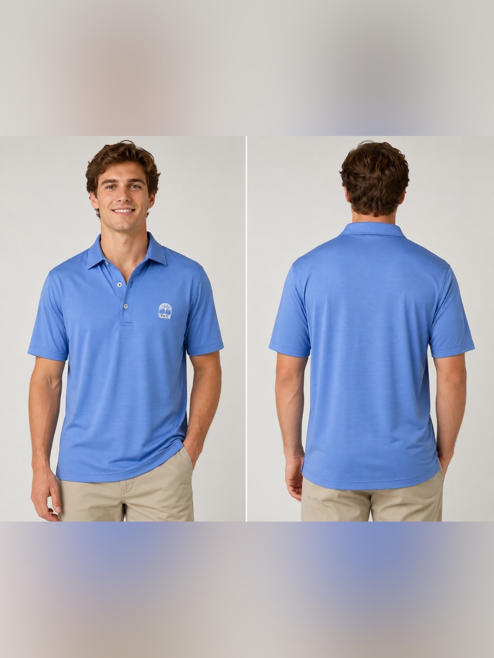 Peter Millar Summer Comfort Blue Striped Short Sleeve Collared Shirt L Large